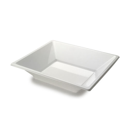 PLATO CUADRADO 17 CM HONDO BLANCO - línea basic - Papel Plast Pack S.L