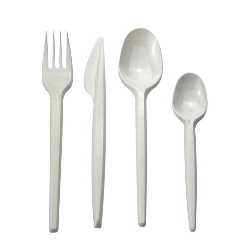 CUBIERTOS BASIC BLANCOS - línea basic - Papel Plast Pack S.L