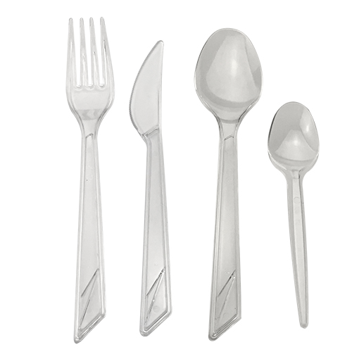 CUBIERTOS ECOLUX TRANSPARENTES - línea basic - Papel Plast Pack S.L