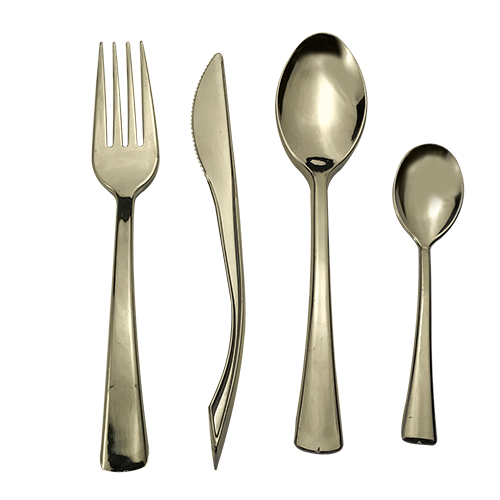 CUBIERTOS LUXE PLATA - línea basic - Papel Plast Pack S.L