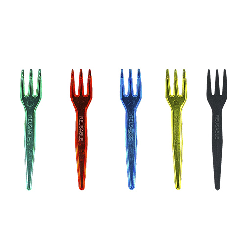 MINI TENEDOR SURTIDO COLORES - línea basic - Papel Plast Pack S.L